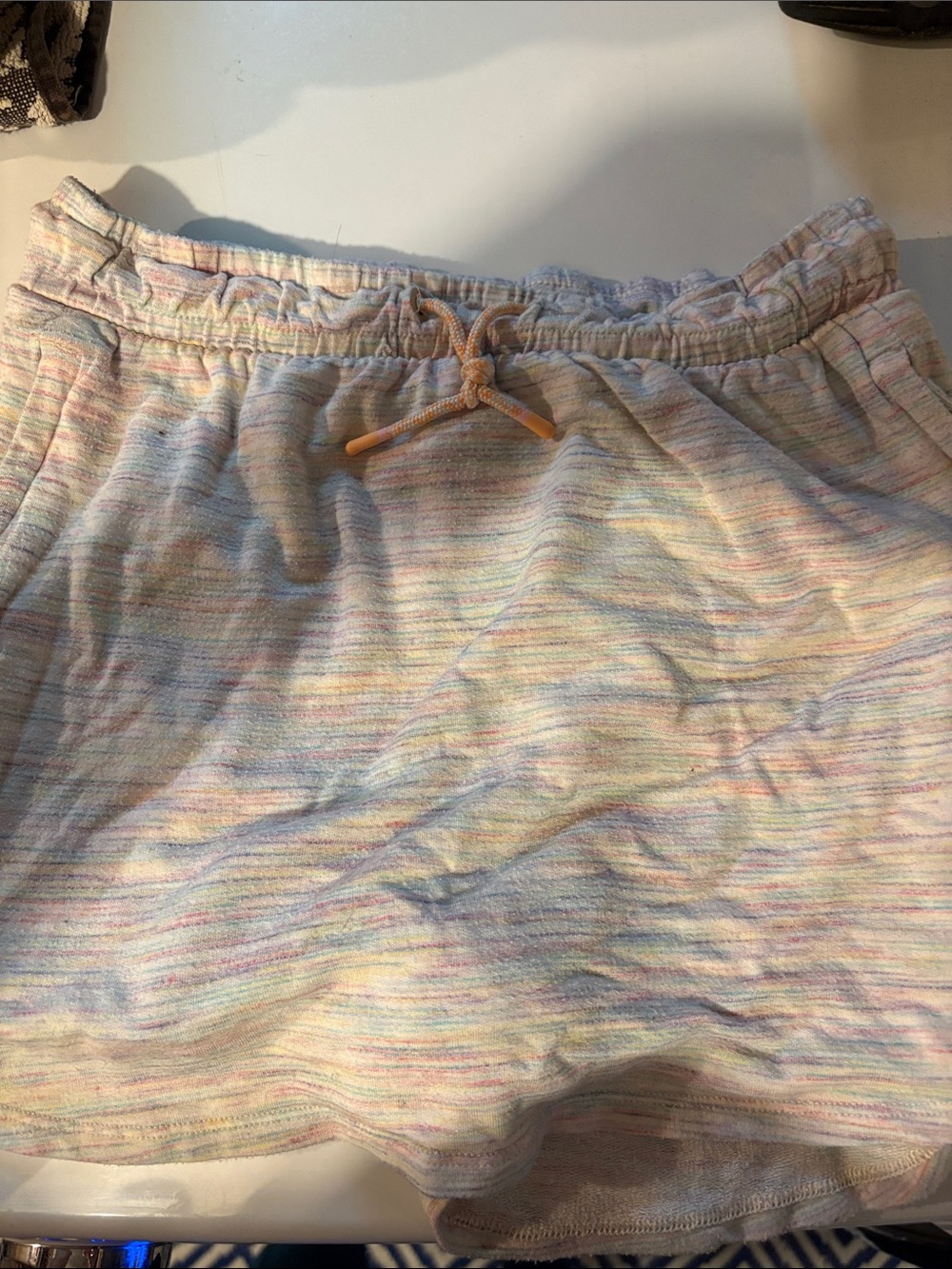 Athleta Girls Multicolor Pastel Stripe Skort